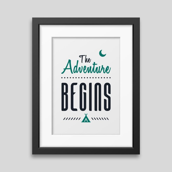 Poster incorniciato The adventure begins